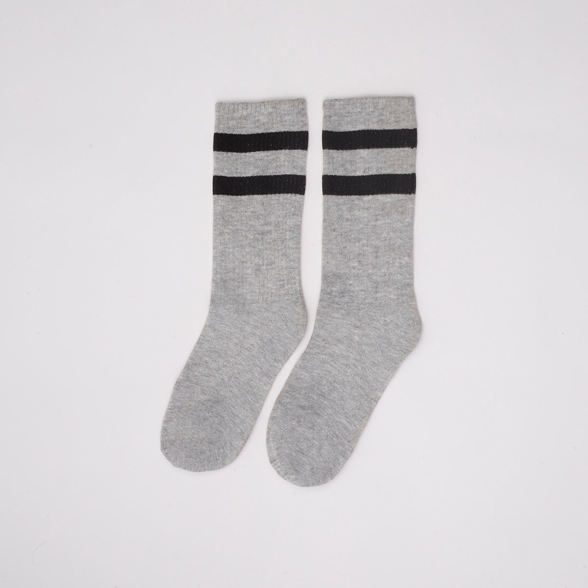 Basic grey with black strips socks