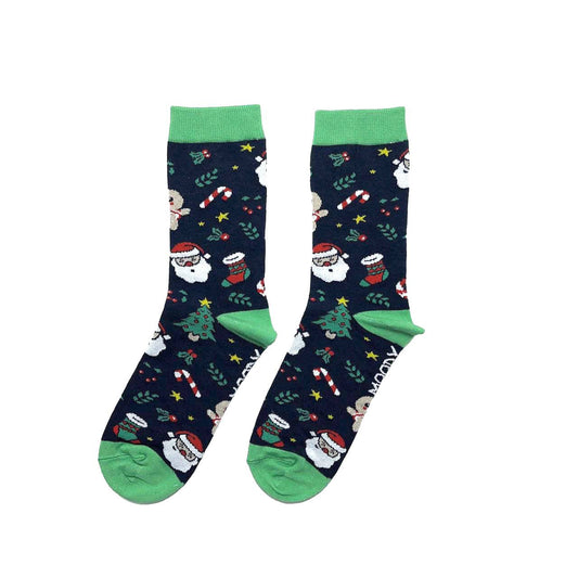 Christmas navy green Socks
